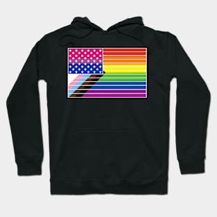 Bi Pride Progressive American Flag Hoodie